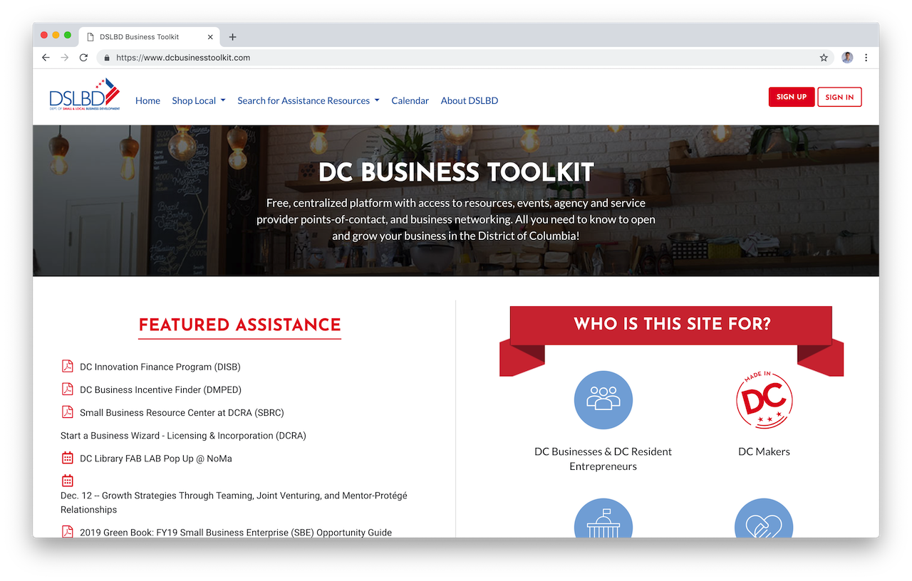 Sign up pages for job seekers
